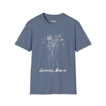 Gracias Mamá Flower T-Shirt - Thank You Mom Floral Tee in Spanish