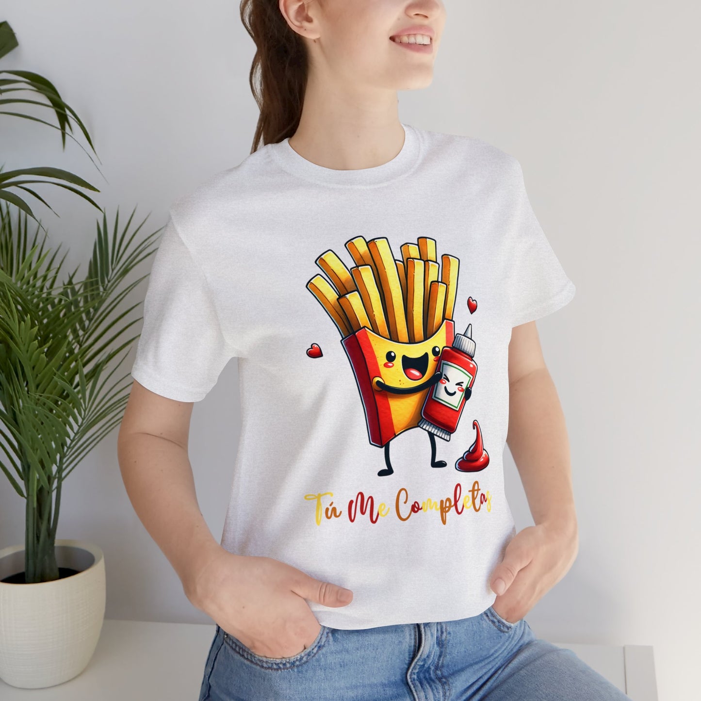 Tú Me Completas Papitas y Ketchup TShirt.  Spanish Fries and Ketchup TShirt