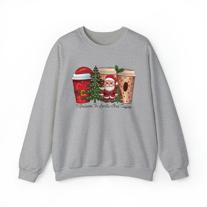 Santa and Coffee Lover's Sweatshirt: Warm Up Your Christmas Spirit"