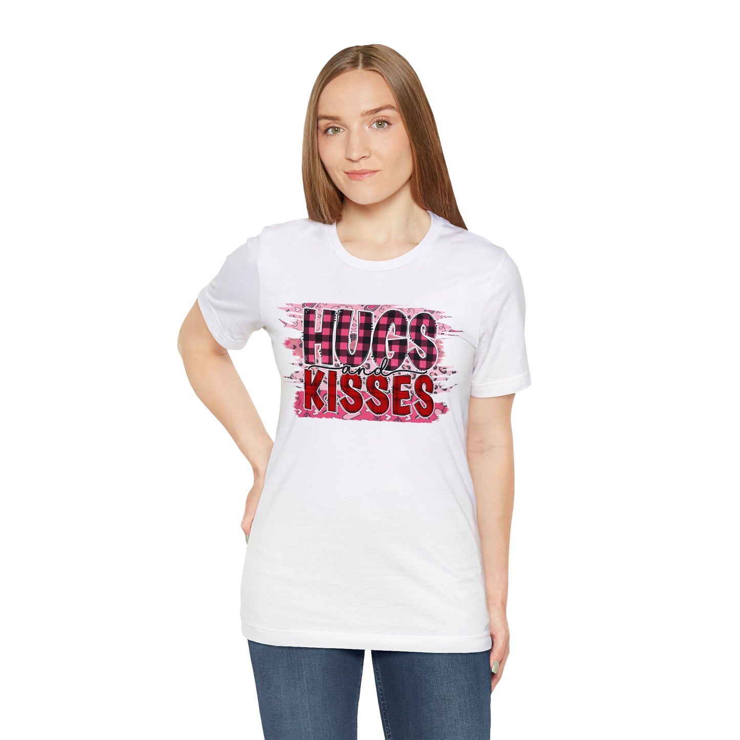 Hugs and Kisses Valentines Day Short Sleeve Tee