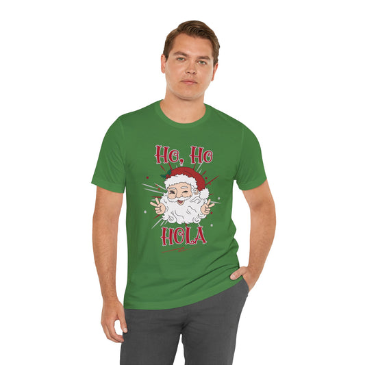 Santa Claus Unisex Tee - Ho, Ho, Hola Design