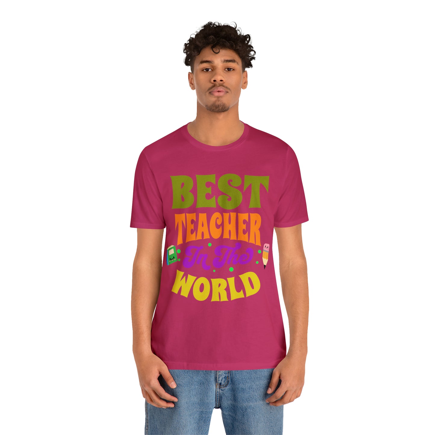 Best Teacher in The World Unisex Jersey Short Sleeve Tee