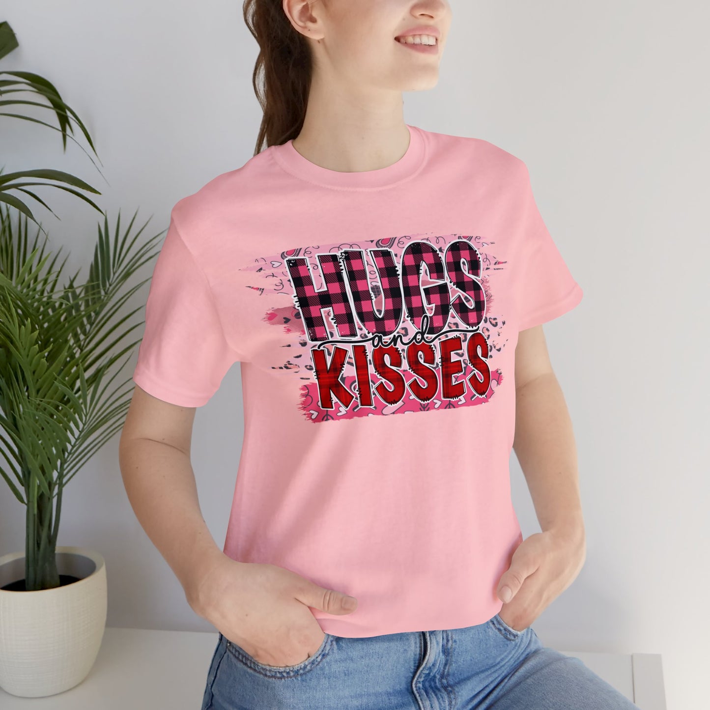 Hugs and Kisses Valentines Day Short Sleeve Tee