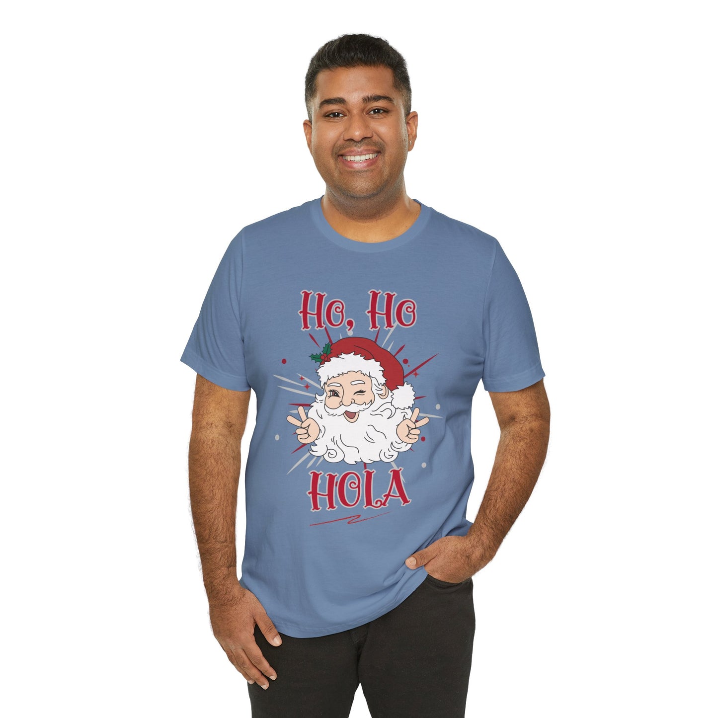 Santa Claus Unisex Tee - Ho, Ho, Hola Design