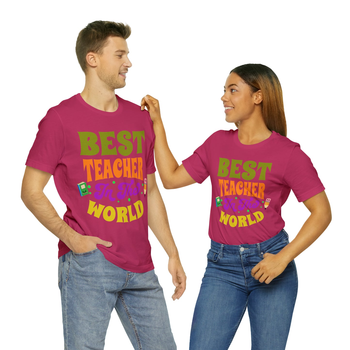 Best Teacher in The World Unisex Jersey Short Sleeve Tee