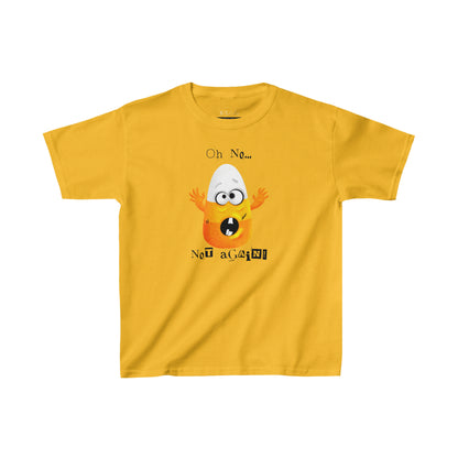 Halloween Playful 'Oh No, Not Again!' Candy Corn Kids T-shirt - Fun Halloween Apparel - Perfect Halloween Gift, Kids Heavy Cotton™ Tee