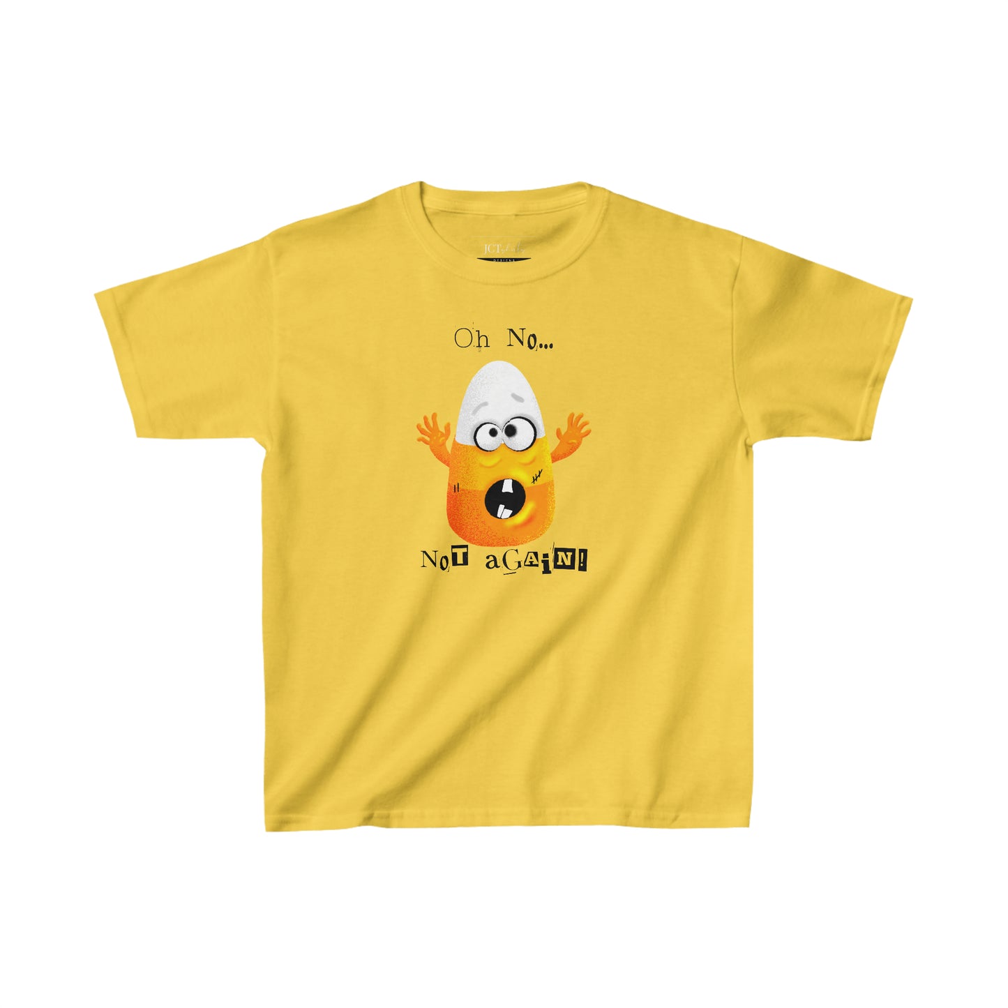 Halloween Playful 'Oh No, Not Again!' Candy Corn Kids T-shirt - Fun Halloween Apparel - Perfect Halloween Gift, Kids Heavy Cotton™ Tee