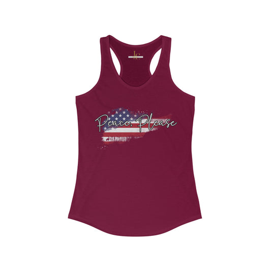 Peace, Please Women's Ideal Racerback Tank