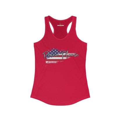 Peace, Please Women's Ideal Racerback Tank