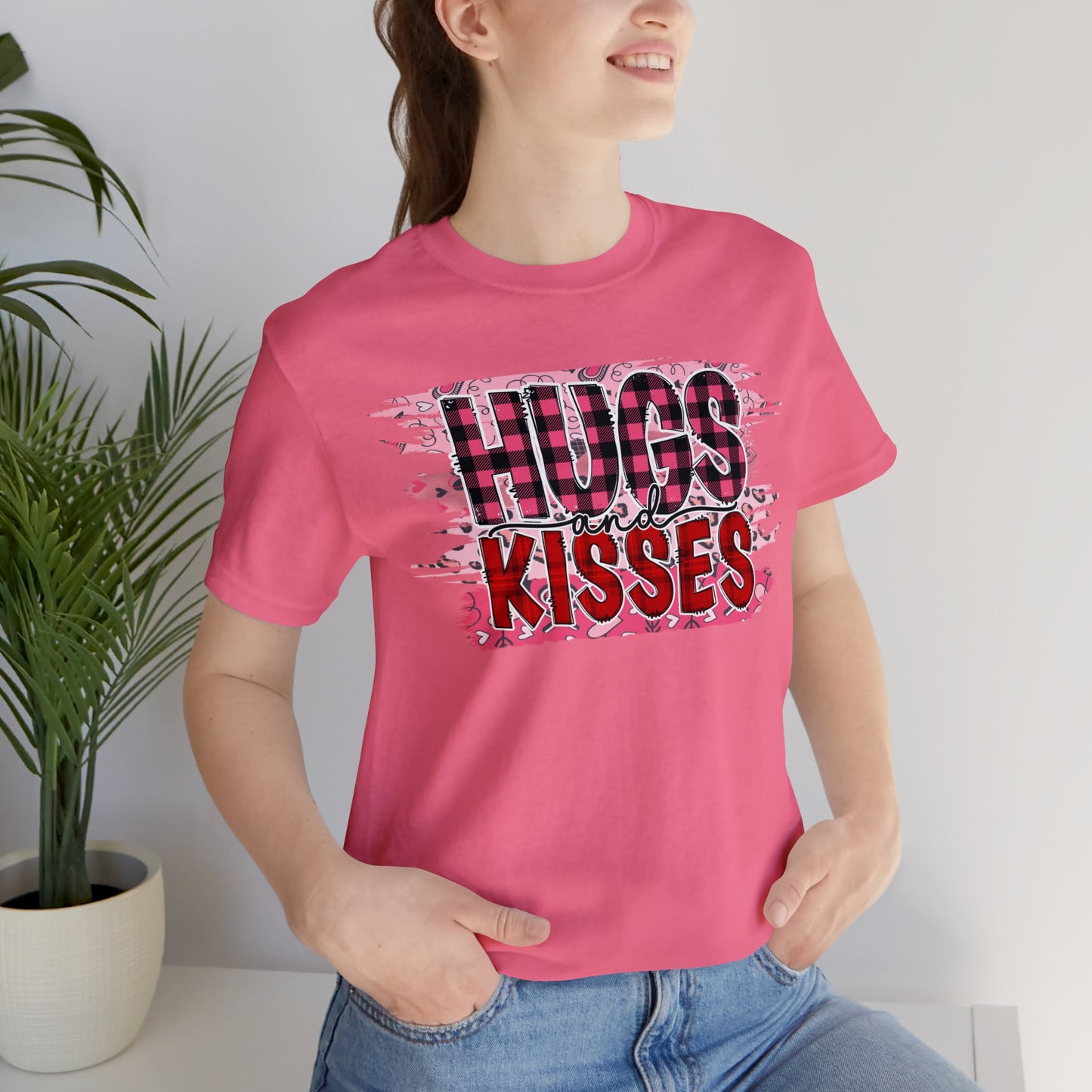 Hugs and Kisses Valentines Day Short Sleeve Tee