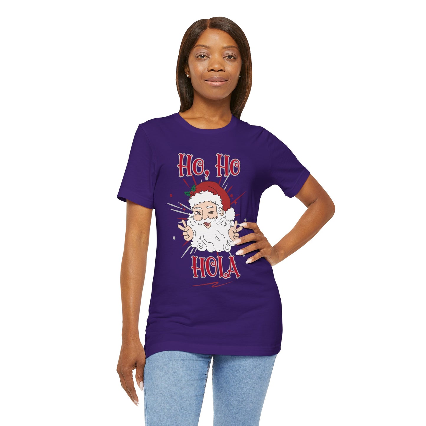 Santa Claus Unisex Tee - Ho, Ho, Hola Design