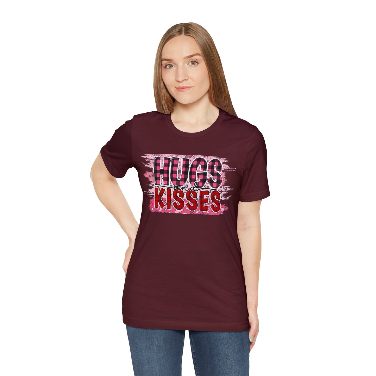 Hugs and Kisses Valentines Day Short Sleeve Tee