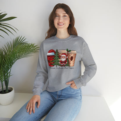 Santa and Coffee Lover's Sweatshirt: Warm Up Your Christmas Spirit"