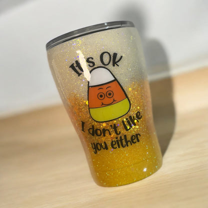 Candy corn kid/coffee tumbler