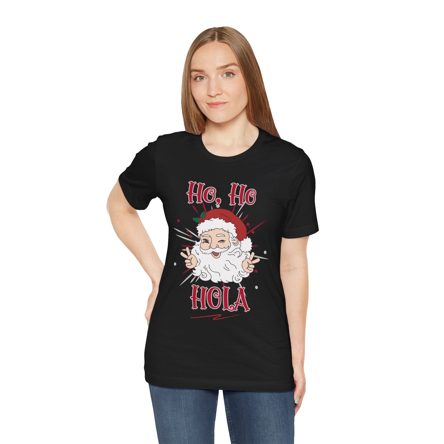 Santa Claus Unisex Tee - Ho, Ho, Hola Design