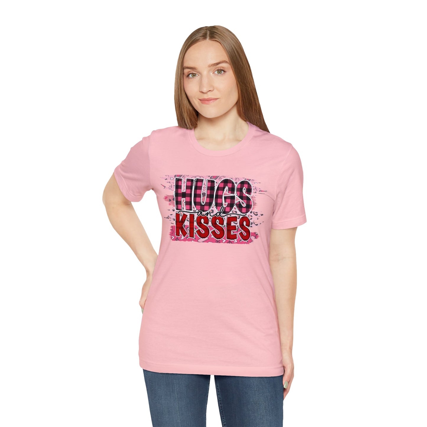 Hugs and Kisses Valentines Day Short Sleeve Tee