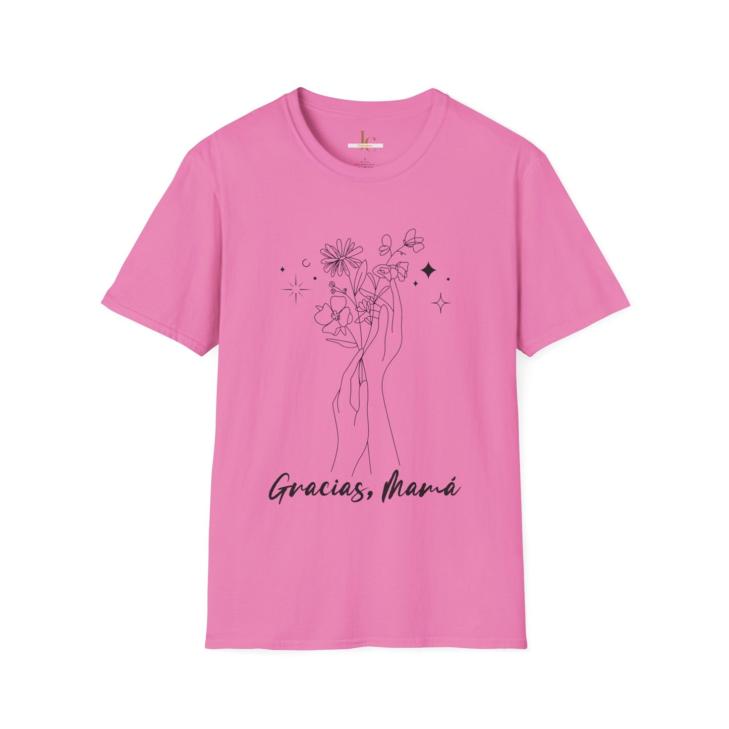 Gracias Mamá Flower T-Shirt - Thank You Mom Floral Tee in Spanish