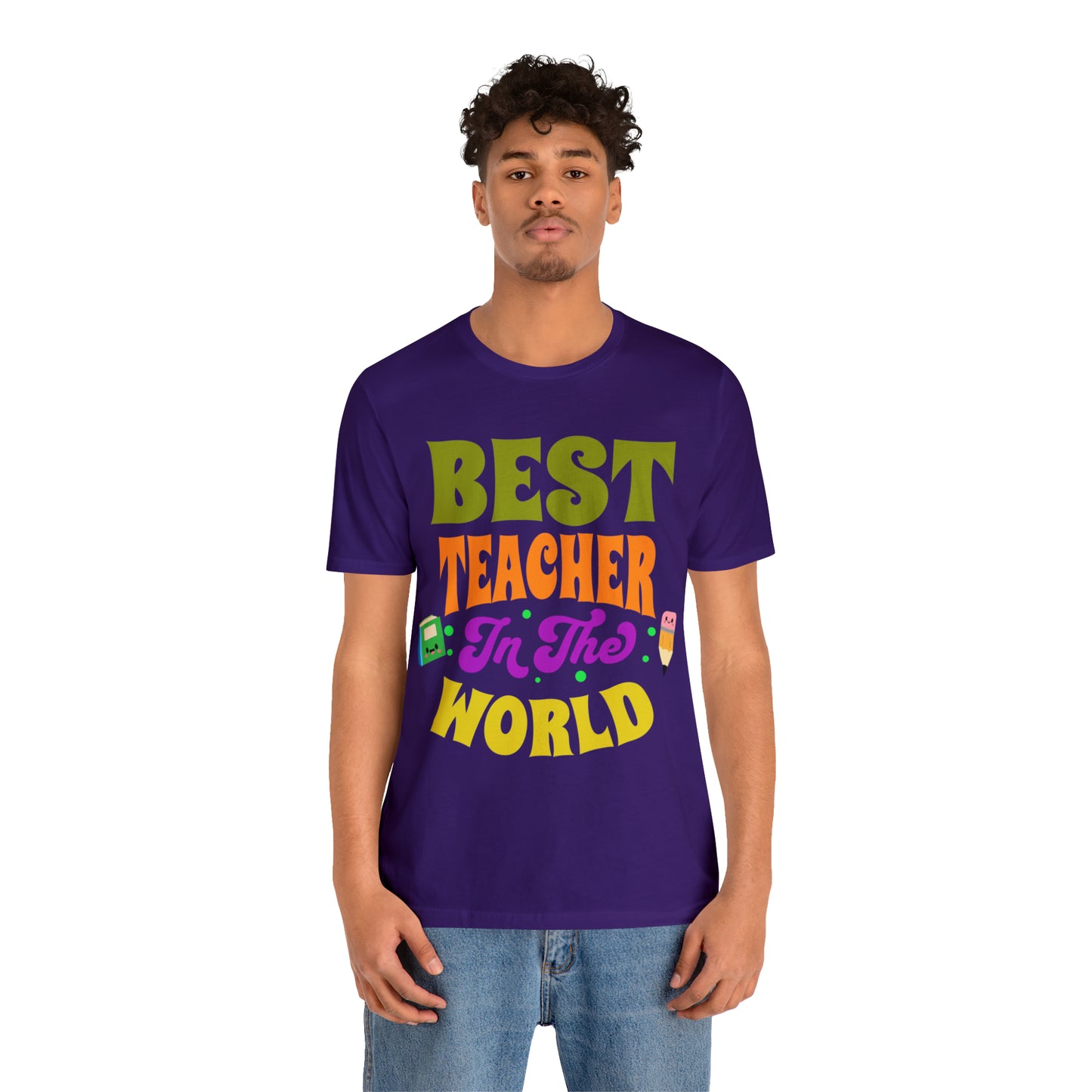 Best Teacher in The World Unisex Jersey Short Sleeve Tee