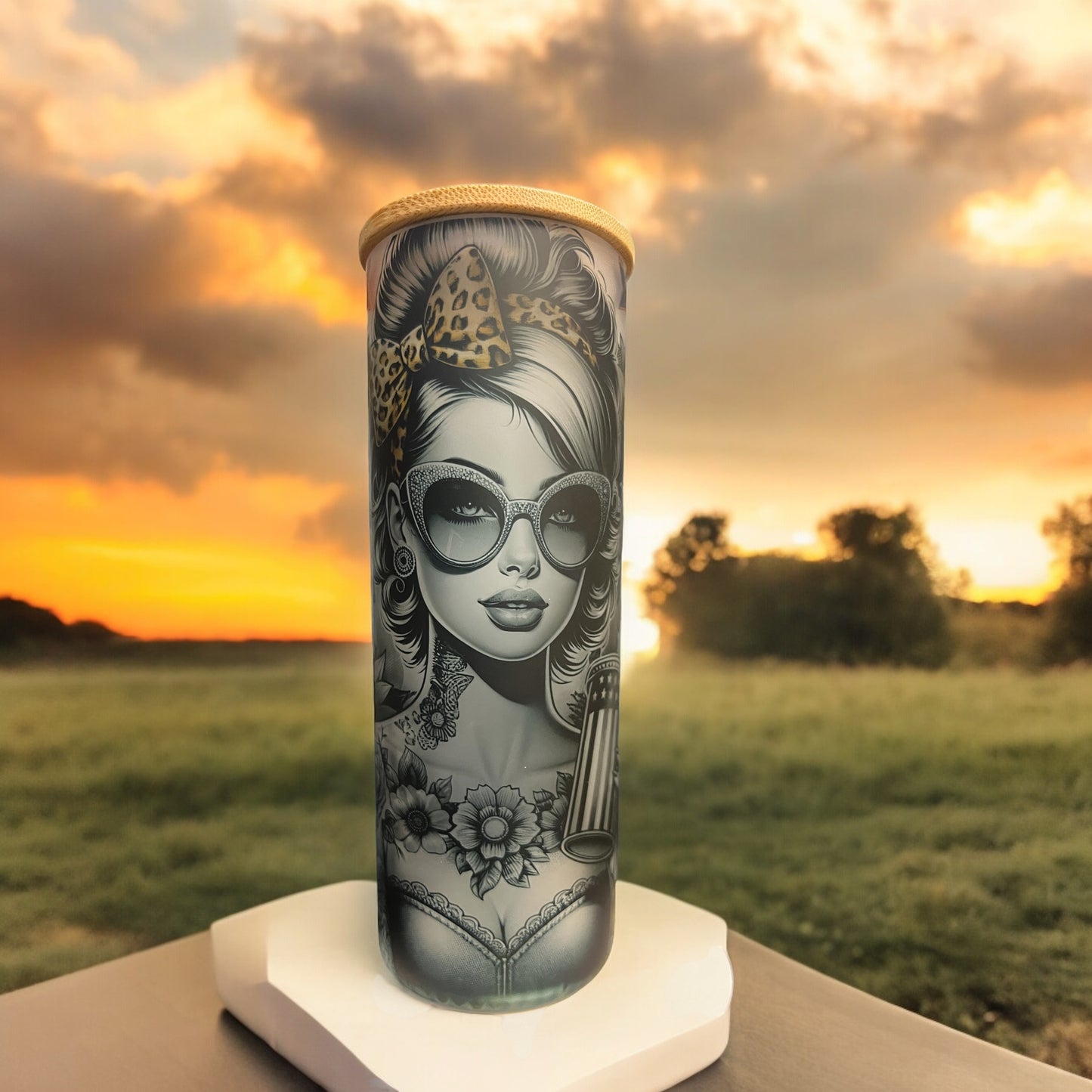 20 oz Sublimation Glass Tumbler