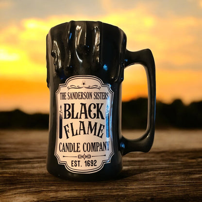 Halloween Black Candle Beer Mug, Witch's Brew, Black Magic Mug, Fun, beverages, coffee lovers, Mystical