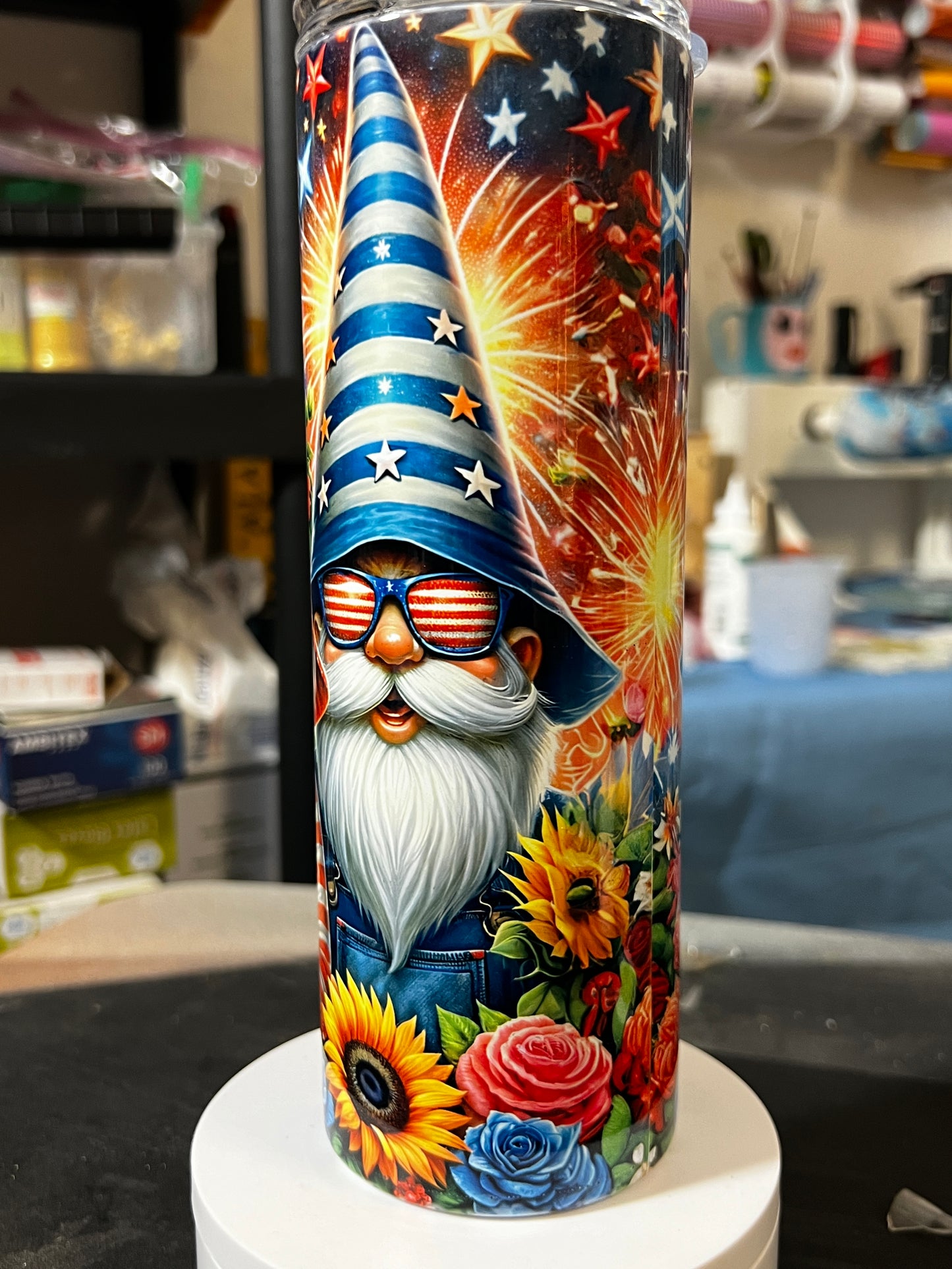 4th of July/Patriotic Tumbler Gnome Tumbler