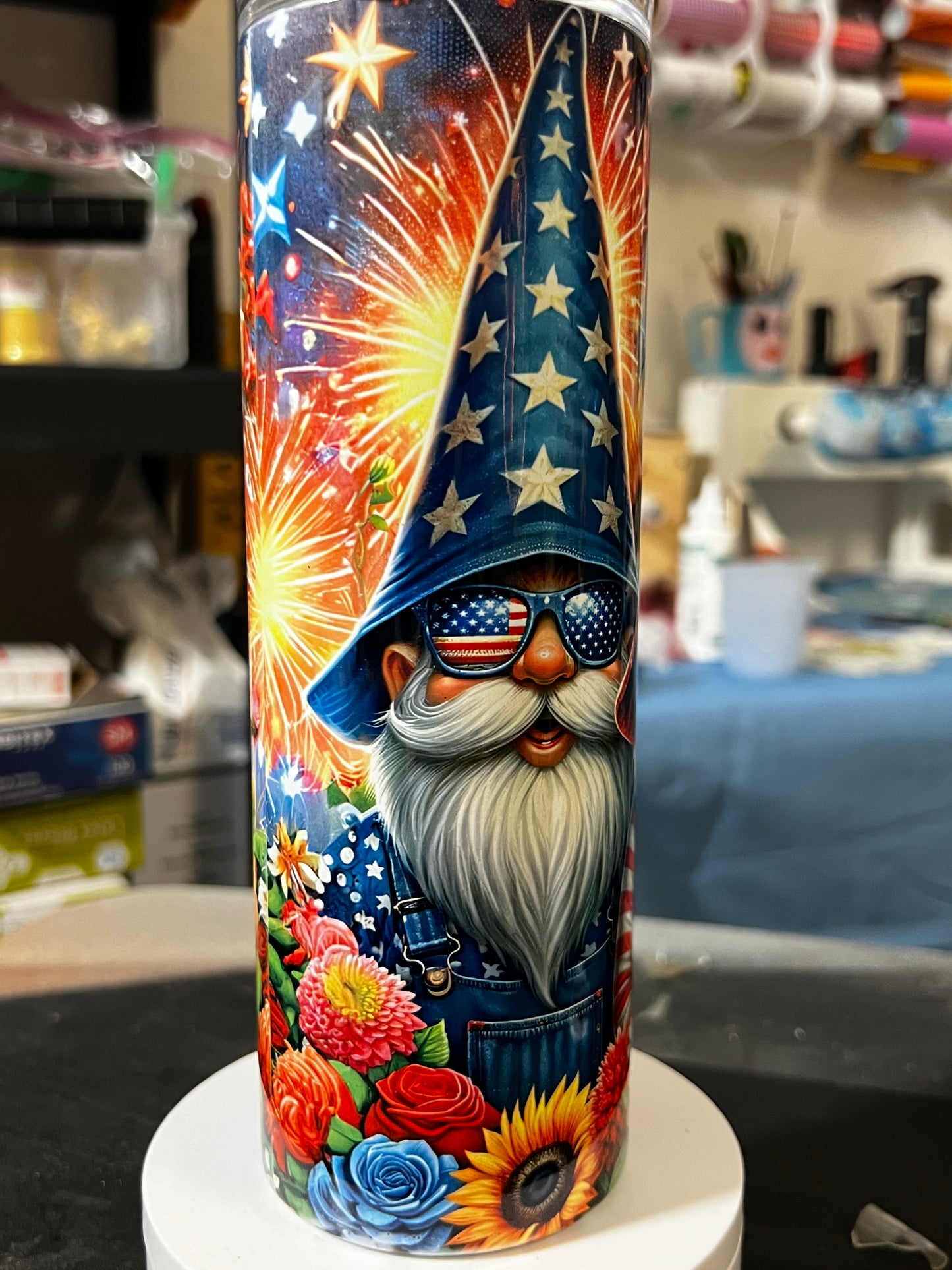 4th of July/Patriotic Tumbler Gnome Tumbler