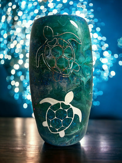 Beach Therapy Turtle Tumbler