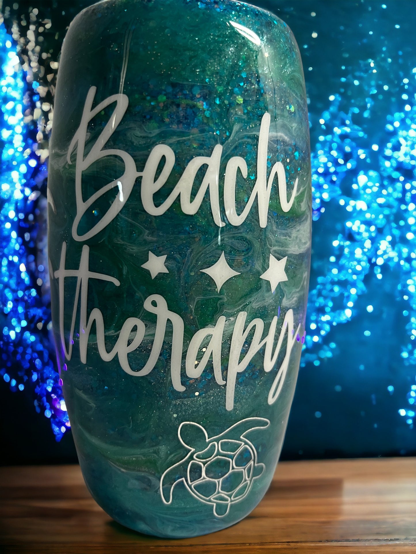 Beach Therapy Turtle Tumbler