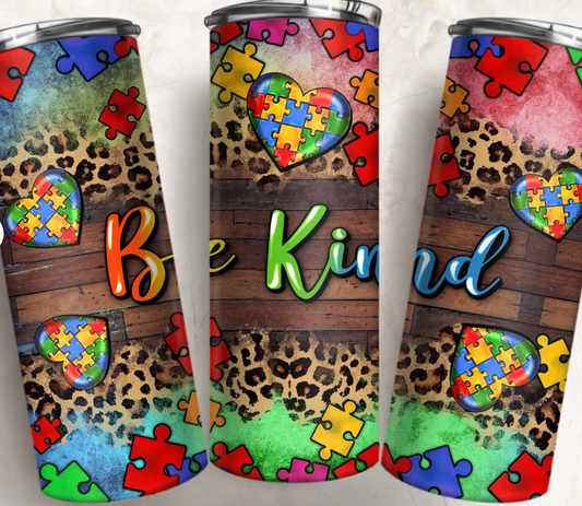 Be Kind Autism Tumbler